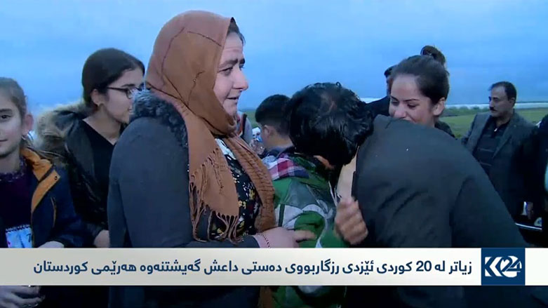 Bağoz’da kurtarılan Ezidiler Kürdistan Bölgesi’nde